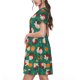 thumbnail image 2 of Disketp Cartoon Turkey para Vestido de Manga Corta para Mujeres, Vestidos de Verano para Mujeres, Casual y Holgado para la Playa, 2 of 6