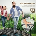 thumbnail image 3 of Outsunny 6' Metal Arch Backyard Garden Bridge, Safety Siderails, Arc Footbridge for Backyard Creek, Stream, Pond, Black, 3 of 9
