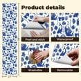 thumbnail image 4 of Peel and Stick Wallpaper Canvas Contact Paper Cute nautical doodle seamless Underwater sea creatures white Blue tile Self Adhesive and Removable 24in x 118in, 4 of 8