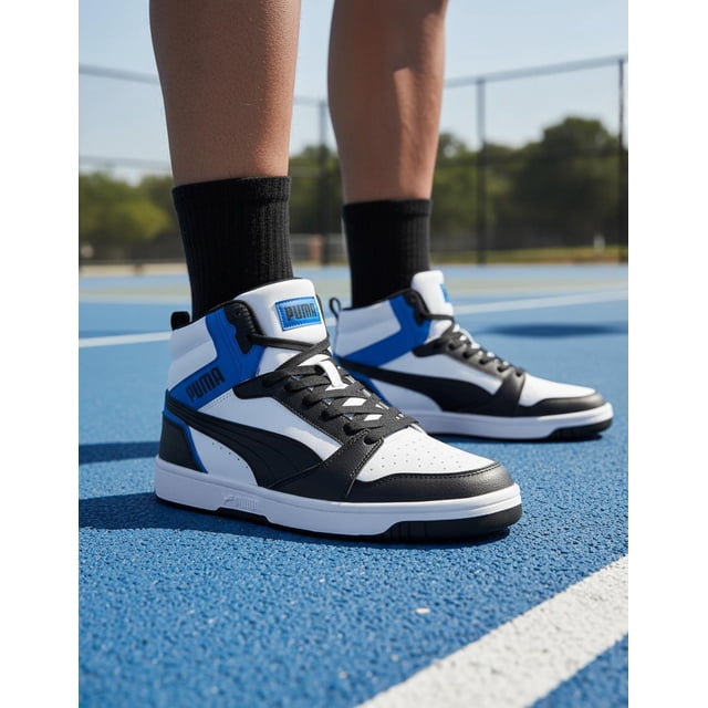 Tenis Puma Hombre Rebound V6 Blanco Azul Casual multicolor 8 MX