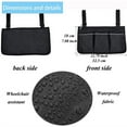 thumbnail image 7 of Wheelchair Side Bag, Practical Spacious Compartment Organizer For Mobile Phones Keys Small Notebooks Pens And Daily Items, Easy To Clean Durable Material, Fits Most Wheelchairs, 7 of 7