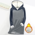 thumbnail image 2 of BLVB Womens Sherpa Fleece Lined Hoodies Sweatshirts Long Sleeve Color Block Warm Pullover Casual Cozy Hooded Shirts Tops, 2 of 3
