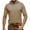 Khaki, variant on NaWent Men's Solid Color Pullover Long Sleeve T-shirt Hooded Base Top Army Green 6(M)