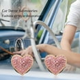 thumbnail image 3 of Pink Heart Air Vent Clips Car Air Freshener 2pcs Bling Rhinestone Girly Heart Car Decor for Women Car Interior Decorations, 3 of 5