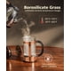 thumbnail image 3 of BAYKA Cafetera de prensa francesa de 34 onzas y 1 litro, prensa de café de acero inoxidable de vidrio de borosilicato espesado resistente al calor, cafetera fría, prensa de té para cocina, viajes, cam, 3 of 5