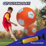 KickerBall Swerve Sports Soccer Ball, Orange