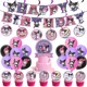thumbnail image 3 of Sanrio Kuromi-manteles desechables con temática Kawaii para niños y niñas, Decoración de mesa de postre para fiesta de cumpleaños, 3 of 5