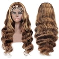 thumbnail image 4 of Peluca con diadema Celiarita Highlight Ombre Body Wave, 60 cm, cabello humano, 4 of 7