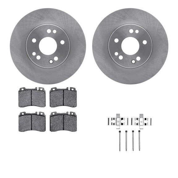 Dynamic Friction Company Front Brake Rotors with 5000 Euro Ceramic Brake Pads includes Hardware 6612-63201