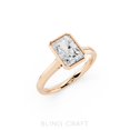 thumbnail image 2 of 14K Rose Gold Plated Silver 1.5 Ct Radiant Cut Moissanite Solitaire Engagement Ring for Women Promise Ring Jewelry Gift Size 7, 2 of 6