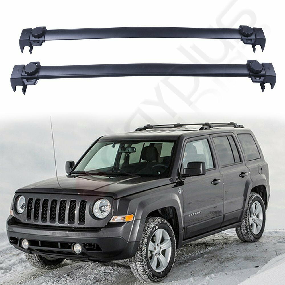 2x For Jeep Compass 20172018 Car Black Roof Rack Set Cross Bar Black
