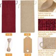thumbnail image 2 of 12 Burlap Wine Bags with Drawstring, Reusable Wine Bags for Party Supplies, 2 of 5