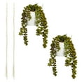 thumbnail image 3 of Juvale String of Pearls Artificial Plant - Water-Free Wall Decor - Indoor & Outdoor Hanging Basket - Durable Bathroom Decor - 31", Pack of 2, White Ceramic Pots, 3 of 8