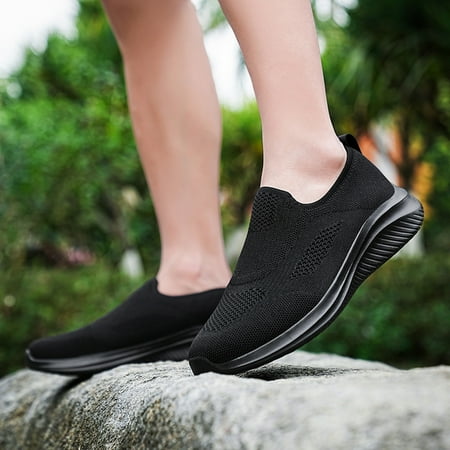 

UIX Men Sports Shoes Fashionable New Pattern Simple Solid Color Comfortable Flat Bottom Lightweight Non On Casual Shoes