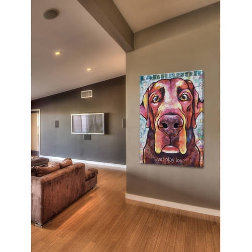Marmont Hill - "Labrador Pop Art" by Stephanie Gerace Painting Print on Wrapped Canvas