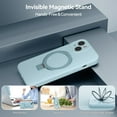 thumbnail image 4 of for iPhone 13 Case Liquid Silicone Magsafe Magnetic Stand with Screen Protector Full Protection Slim Shockproof Protective Case Cover 6.1 Inch - Teal, 4 of 11