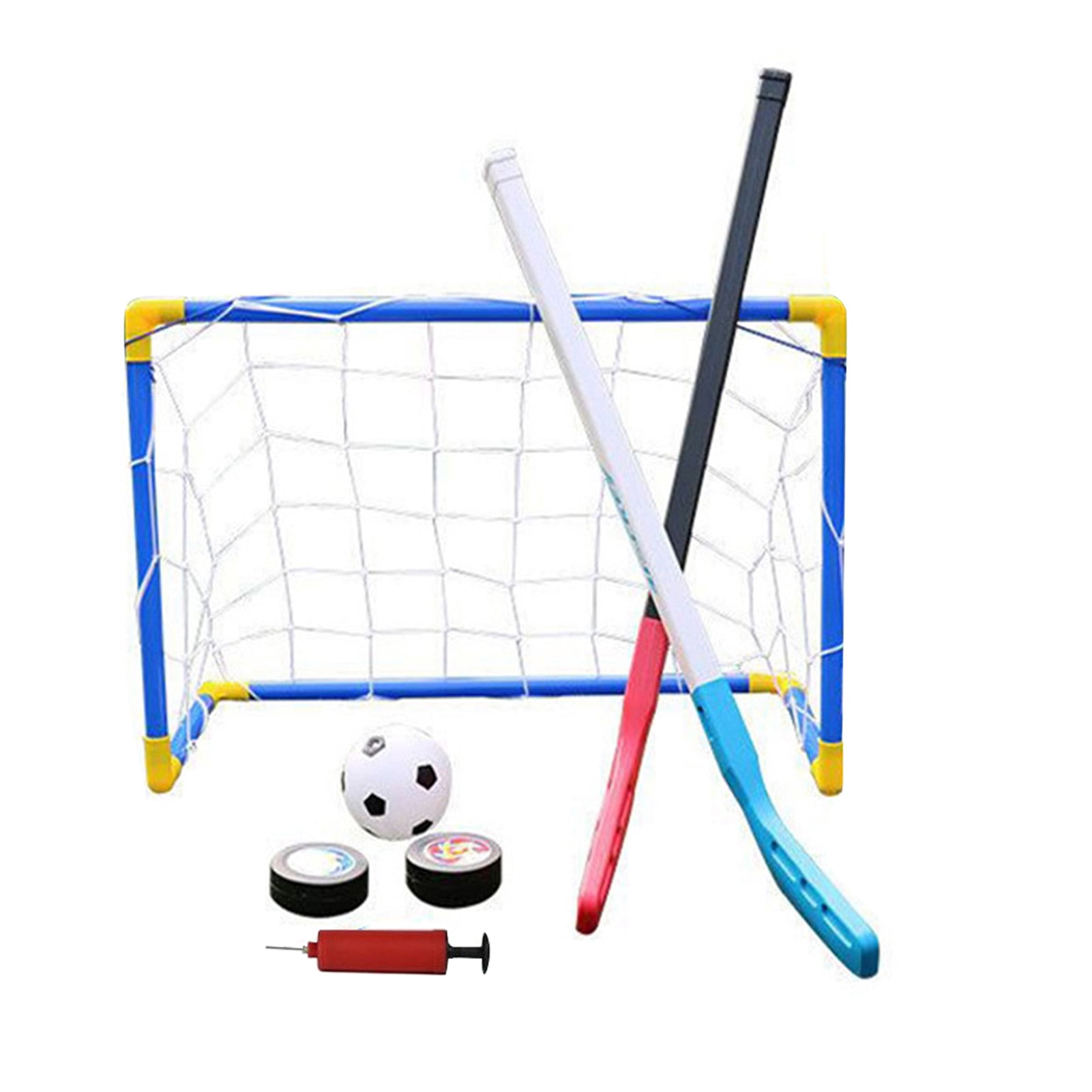 1 Set Hockey Goal Set Detachable Durable Exercise Two-person Interaction Skill Training Children Indoor Hockey Goal Set for Outdoor,A