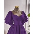 thumbnail image 5 of Plus Size Elegant Solid Color Waist Cinched Dress, Summer, 5 of 10