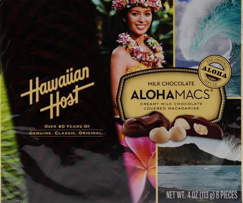 Hawaiian Host Alohamacs Milk Chocolate, 4 oz. - Walmart.com