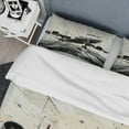 thumbnail image 4 of Designart "Abstracted Flight Path of the Plane" Plane Bedding Covert Set - Modern Grey Transportation Bed Set With 2 Shams, 4 of 6