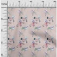 thumbnail image 1 of oneOone Viscose Jersey Pale Pink Fabric Florals Craft Projects Decor Fabric Printed By The Yard 60 Inch Wide-T2B, 1 of 5