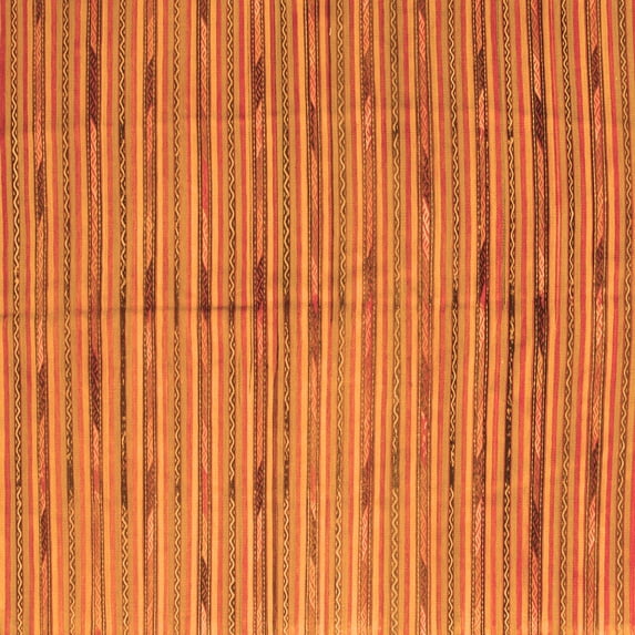 Ahgly Company Indoor Square Southwestern Orange Country Area Rugs, 6' Square