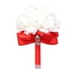 thumbnail image 4 of Qarigey Hermoso ramo de flores artificiales - Flores elegantes y con estilo Ramo de novia Decoración de boda Cinta roja brillante Cinta roja brillante 10piezas, 4 of 6