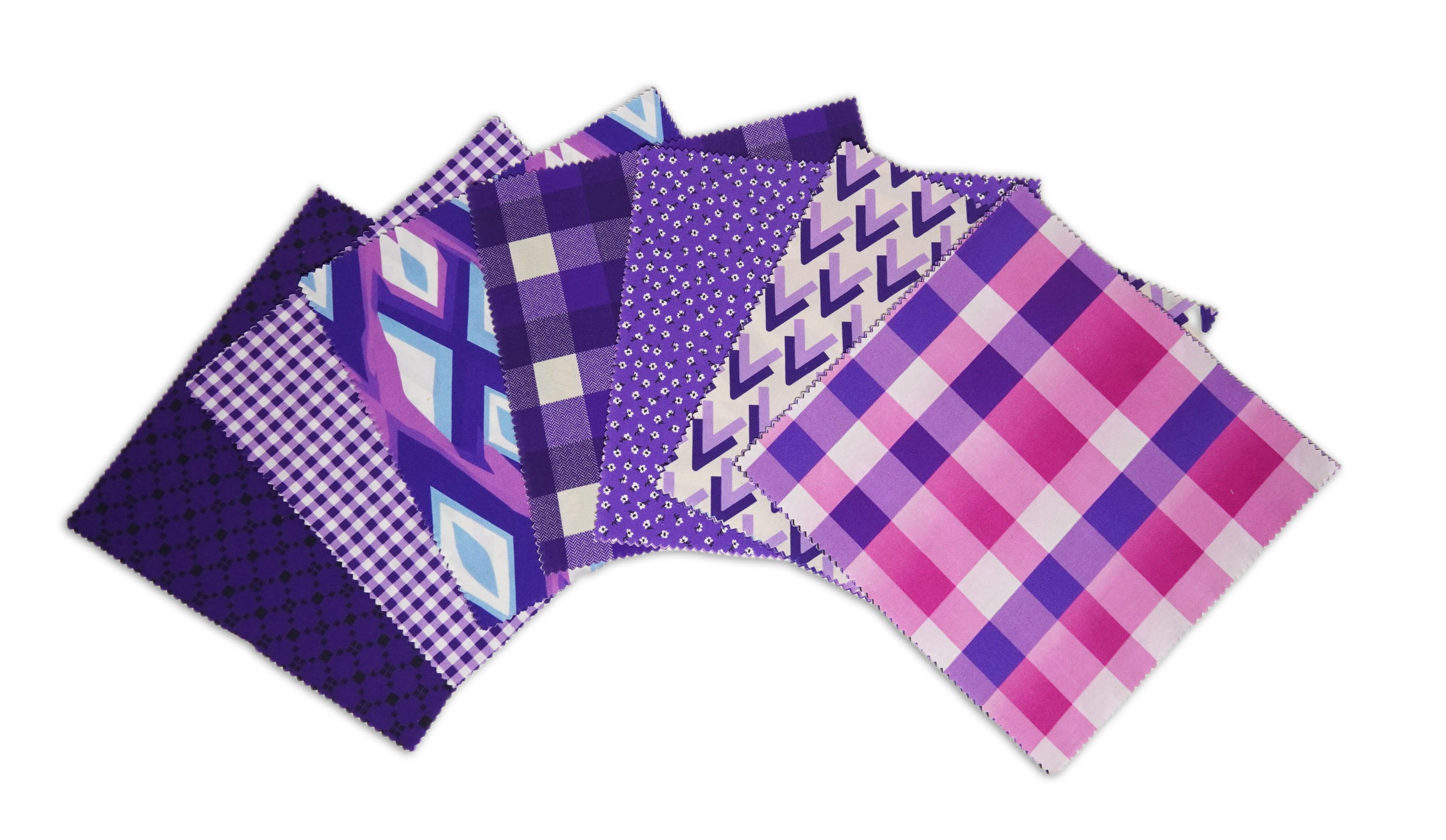 Soimoi Precut 10-inch Geometric & Floral Prints Cotton Fabric Bundle Quilting Squares Charm Pack DIY Patchwork Sewing Craft