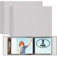 thumbnail image 1 of czcpp-Small Photo Album 4x4 Hold 64 Photo - 2 Pack, Fabric Linen Cover 4x4 Photo Album Book, Black Inner Page Photo Album for 4x4 Picture Artwork, Wedding Family Baby Photo Album (Gray), 1 of 4