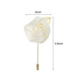thumbnail image 2 of 6 Pcs Groom Boutonnieres Rose Boutonnieres Pins for Men Wedding Anniversary Formal Dinner Party Pure White, 2 of 5