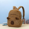 thumbnail image 5 of Huhudde Capybara Shaped Plush Backpack Soft And Comfortable Shoulder Bag With Functional Compartments For Everyday Use, 5 of 20