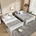 thumbnail image 2 of Luckynote Full XL over Full XL Bunk Bed, Heavy Duty Metal Frame, Space Saving Design with Noise Reduction, No Box Spring Needed, for Shared Spaces, White, 2 of 10