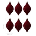 thumbnail image 3 of 6 Pack Christmas Tree Ornaments Set Vintage Finial Hanging Baubles for Holiday Mantel Decor Indoor Home Decoration Spindle Drop Ornaments for Xmas Tree Party Display Festive Hanging, Red, Style B, 3 of 7