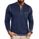 thumbnail image 1 of pstuiky Camisas de manga larga de invierno para hombre, Camiseta informal de manga larga con cuello redondo y bolsillos abotonados para hombre, color liso, transpirable xl, 1 of 7