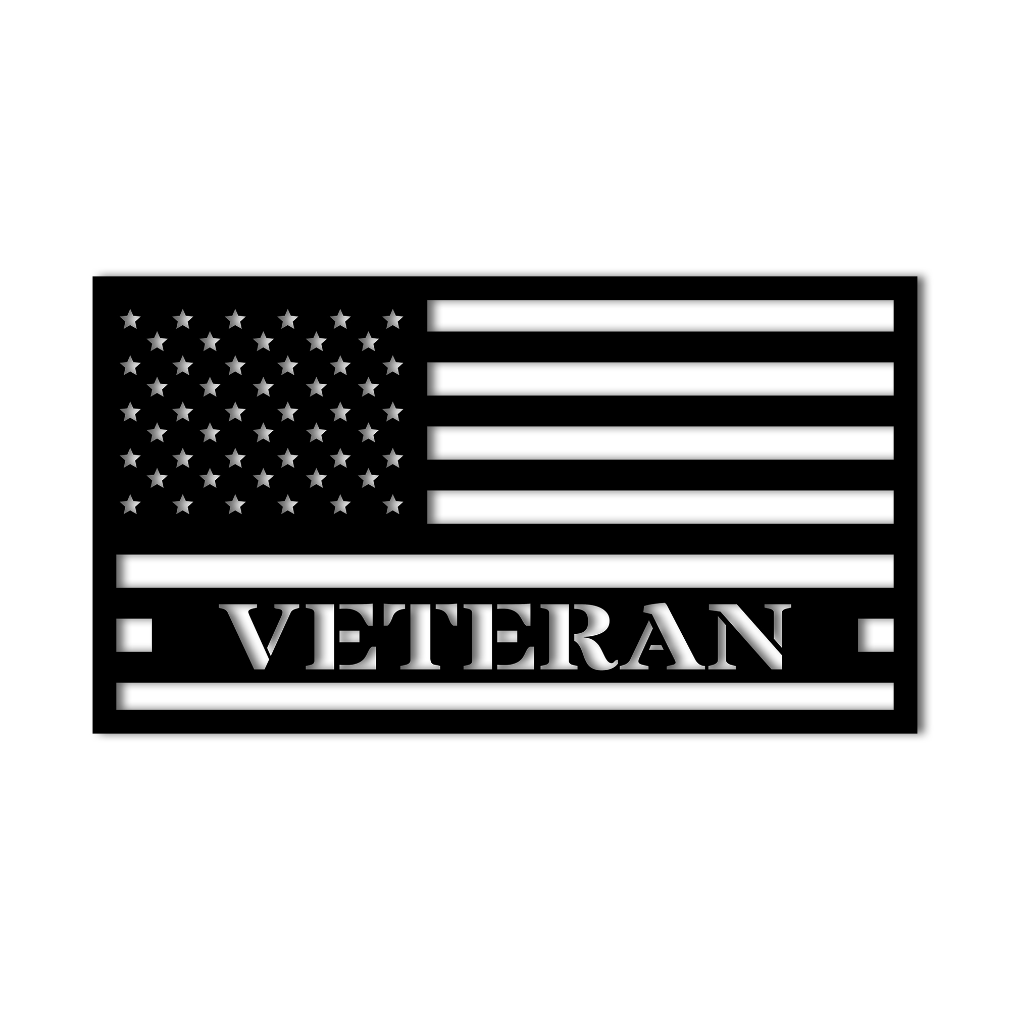 Veteran USA American Flag Wall Decor Metal Wall Sign Metal American