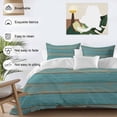 thumbnail image 3 of 3 Piece Teal Wood Grain Duvet Cover Set Queen Size, Microfiber Comforter/Quilt Cover with Corner Ties and 2 Pillowcases, Farmhouse Vintage Wooden Rustic All Season Soft Bedding with Zipper Closure, 3 of 8