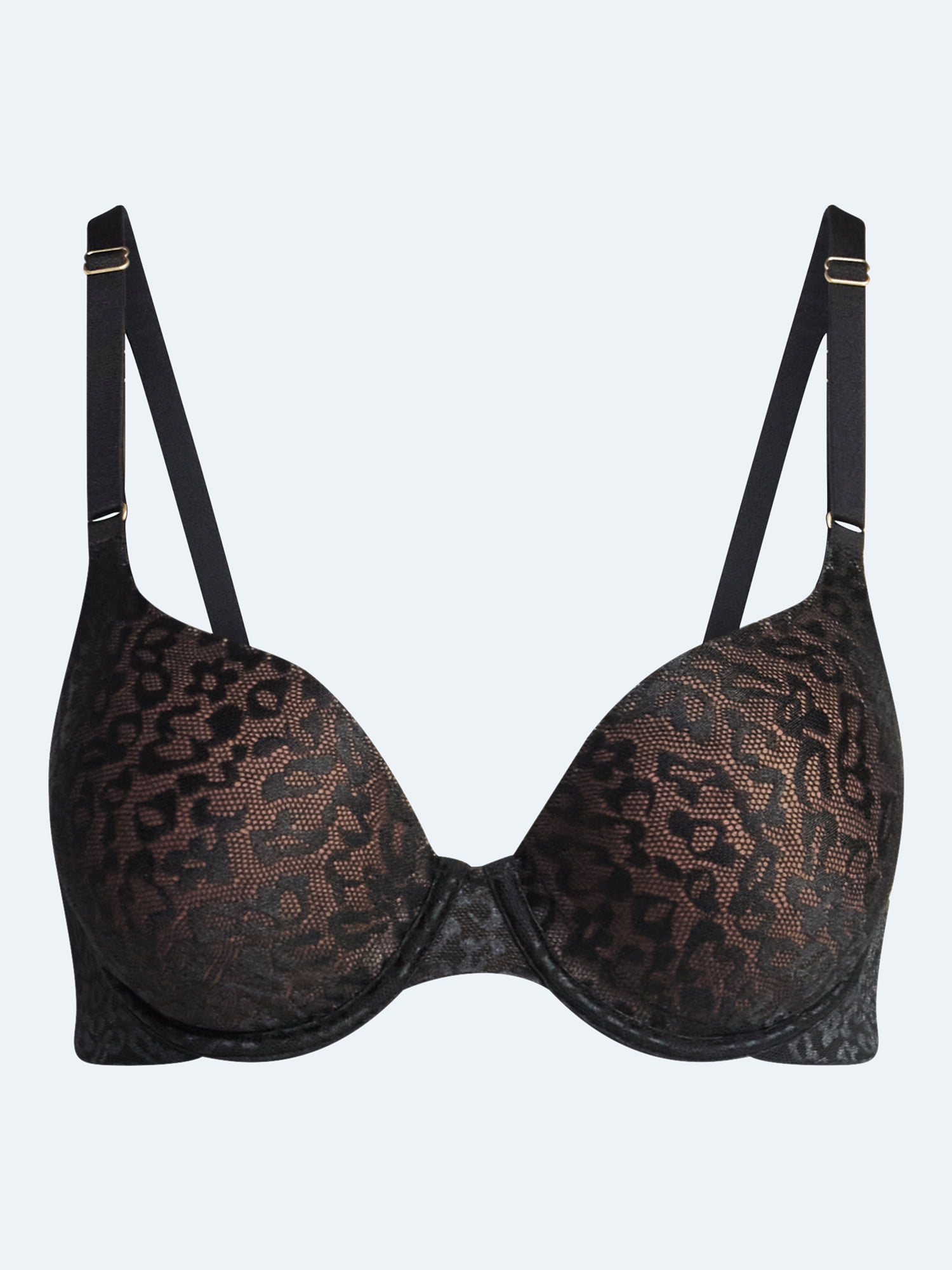 Joyspun Women's Leopard Print T-Shirt Bra, Sizes 32A-42DDD