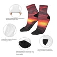thumbnail image 5 of Rateoe Sunset Western Desert Cowboy Pattern Quarter Crew Socks,Toe Seamed Ankle Socks,Cotton Cushioned Breathable Athletic Crew Sports Socks, 5 of 7
