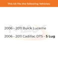 thumbnail image 2 of Max Advanced Brakes - Brake Kit for 2006 2007 2008 2009 2010 2011 Buick Lucerne Cadillac DTS 5 Lug Rear Replacement Cross Drilled Disc Brake Rotors and Ceramic Brake Pads, 2 of 9