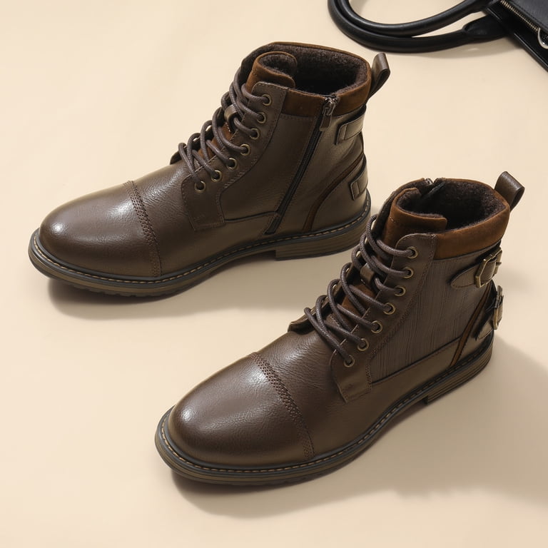 New and Unworn Bruno Marc Philly Motorcycle Combat Oxford Boots Size Men’s 8 Bruno Marc Men main image 3