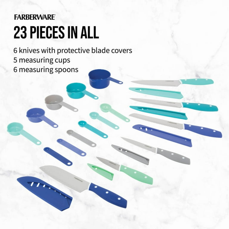 Farberware Classic 23-Piece Stainless Steel Knife and Measuring