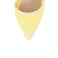thumbnail image 3 of XYD Women Bridal D'Orsay Pearl Pointed Closed Toe Pumps Outer Low Platform Mid Heels Slip-on Elegant Prom Shoes Size 7 Yellow, 3 of 4