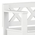 thumbnail image 3 of Amherst Solid Wood 36 inch Wide Transitional Entryway Storage Bench in White, 3 of 13