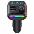 thumbnail image 2 of Tgbvmt Bluetooth 5.0 FM Transmitter for Car MP3 Player Hands-Free Calling with Dual USB Fast Charging Ports Up to 3.1A and Navigation Voice Broadcast for Car Audio System Compatible with Smartphones, 2 of 7