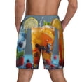 thumbnail image 2 of Haiem Refreshing Fruit Infused Drinks Mens Swim Trunks with Compression Liner 2 in 1 Swimming Shorts Stretch Swimwear Quick Dry,Board Shorts-Large, 2 of 9