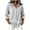 Gray a1, variant on Sun Protection Shirts for Women Cotton Linen 3/4 Sleeve Casual Hooded Button Down Shirt Spring Fall Vacation Tops S-2XL
