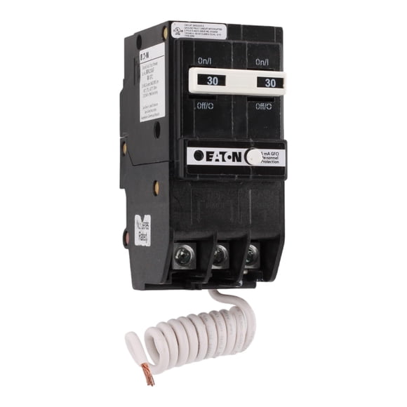 CUTLER-HAMMER BRN230GF Disjoncteur Double Pôle 30 Ampères - Protection GFCI, 120/240V, Pigtail Neutre, UL Listed (1)