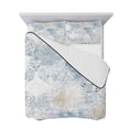 thumbnail image 7 of Blue Beige Floral Twin Size Down Alternative Comforter, Lightweight Comforter Quilt Bedding Set with Pillow Shams Vintage Smear Abstract Art All Seasons Bed Comforter Duvet Insert 68"x86", 7 of 7