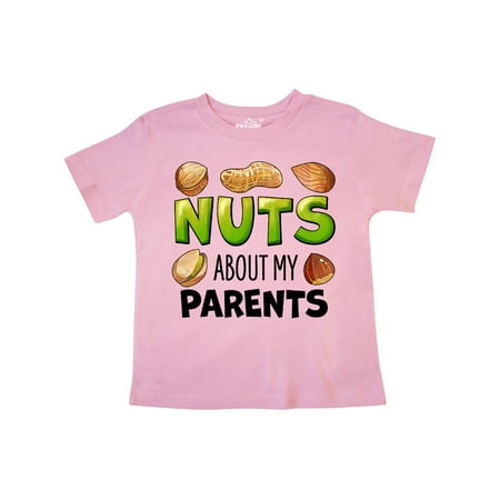 

Inktastic Nuts About My Parents Peanut Almond Pistachio Gift Toddler Boy or Toddler Girl T-Shirt