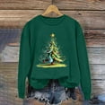 thumbnail image 3 of Hvot&aat Christmas Sweatshirts for Women Christmas Tree Graphic Merry Santa Claus Holiday Long Sleeve Pullover, 3 of 3